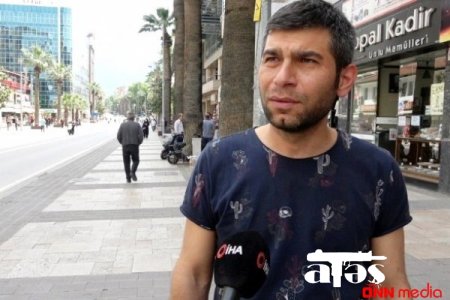 MASKASIZ ÇÖLƏ ÇIXAN VƏTƏNDAŞIN MARAQLI ÇIXIŞI