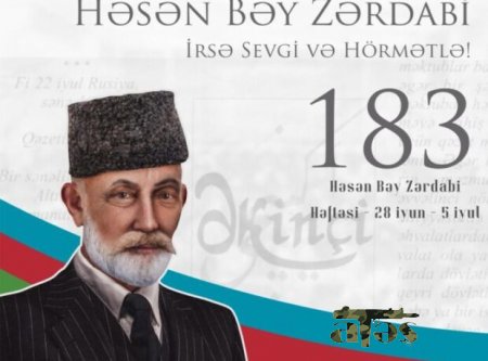 “28 İyun – 5 İyul tarixində Həsən Bəy Zərdabi Həftəsi” keçirilir