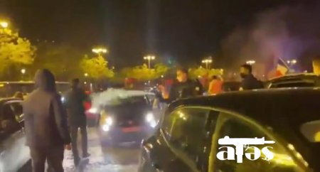 Fransa polisi Parisdə erməniləri bibər qazı ilə dağıtdı - VİDEO