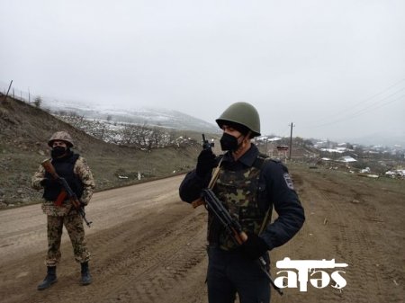 Azərbaycan polisi Xocavənddə postlar qurdu - FOTO