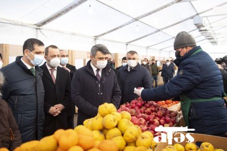 Nazir və səfir Bakıda yarmarkada - FOTO