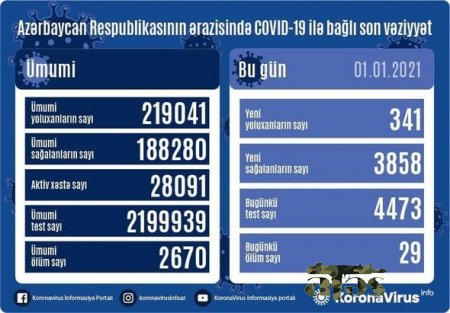 Azərbaycanda daha 29 nəfər koronavirusdan öldü: Yoluxma sayı 341-ə düşdü - FOTO