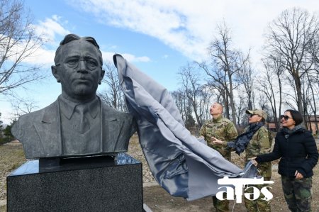 “Güllələnmiş heykəllər” Şuşaya qaytarıldı - Fotolar