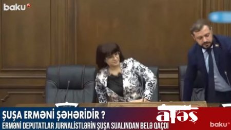 Erməni deputatlar jurnalistlərin Şuşa sualından qaçdı - VİDEO