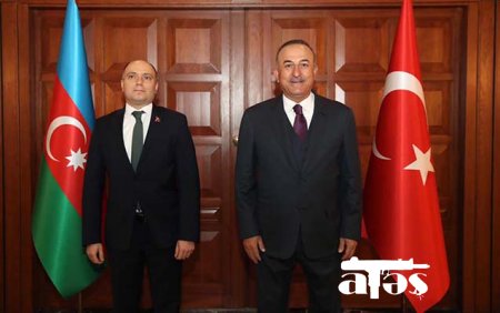 Mövlud Çavuşoğlu Anar Kərimovla görüşdü - Foto