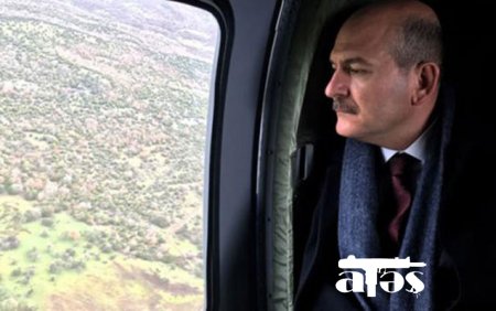 Süleyman Soylunun helikopteri məcburi eniş etdi - Fotolar