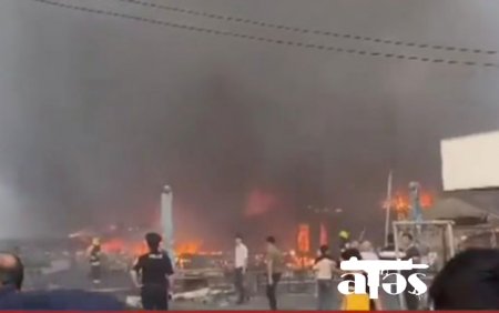 İmişlidə bazar yanır - Video