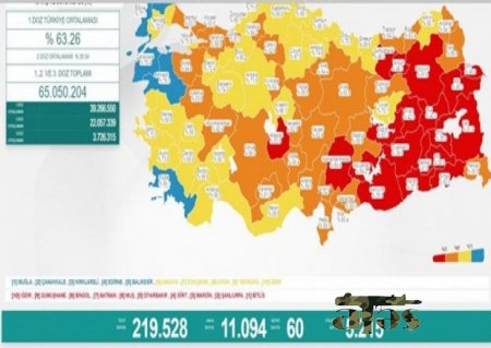 Türkiyədə bu gün koronavirusdan 60 nəfər ölüb