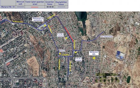 Bu marşrutun hərəkət sxemi dəyişdirildi