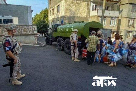 Sülhməramlılar Qarabağda 1500-dən çox ermənini içməli su ilə təmin edib