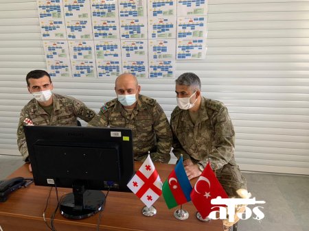 Türkiyə və Gürcüstanla birgə hərbi təlimlərimiz davam edir - Fotolar