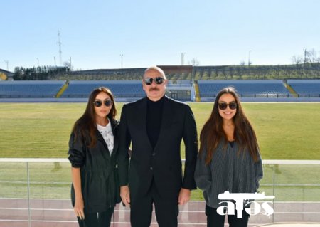 Prezident ailəsi ilə Quba Olimpiya İdman Kompleksində - FOTOLAR