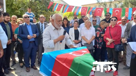 IĞDIR’DA ERMENİSTAN’IN AZERBAYCAN’A YAPTIĞI SALDIRILAR KINANDI.