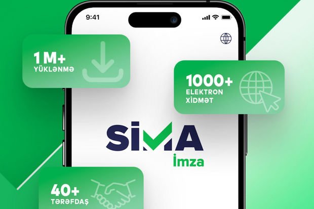 “SİMA İmza” mobil tətbiqinin istifadəçi sayı 1 milyonu ötdü