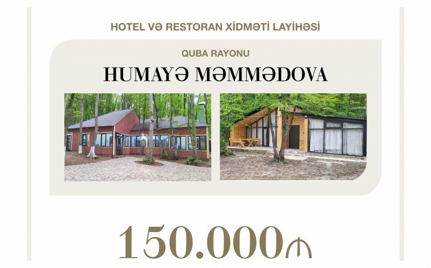 Qubada hotel və restoran layihəsinə 150 min manat güzəştli kredit verilib