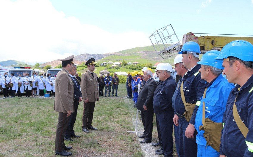 Fövqəladə Hallar Nazirliyi Mülki müdafiə məşqi keçirib