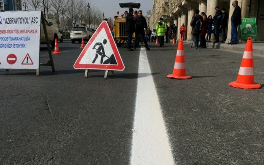 Bakının Mətbuat prospektində avtomobillə hərəkət müvəqqəti məhdudlaşdırılıb