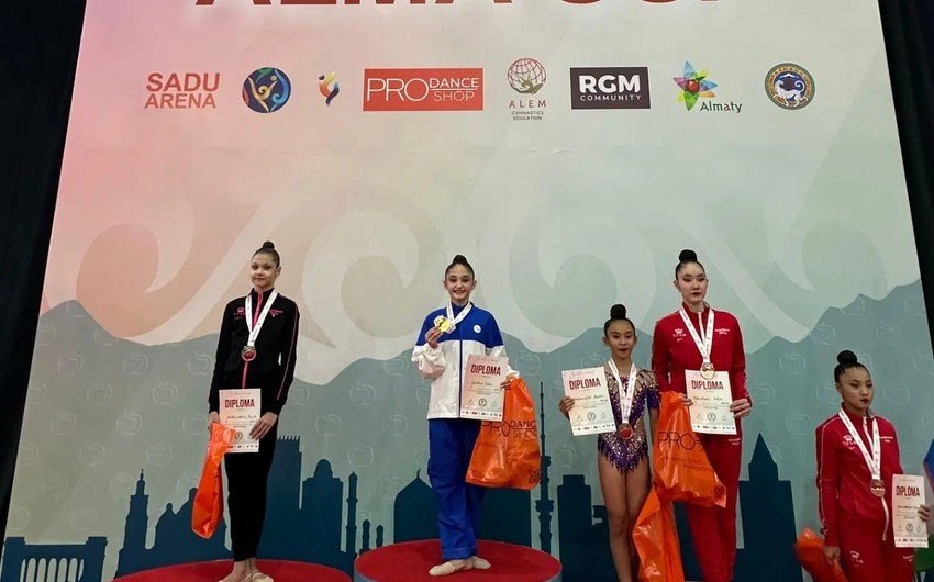 Azərbaycan gimnastları Qazaxıstanda üç qızıl medal qazanıblar