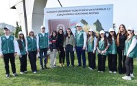 Leyla Əliyeva və Arzu Əliyeva Sumqayıtda ağacəkmə aksiyasında iştirak etdilər