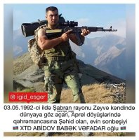 Şəhid BABƏK VƏFADAR oğlu ABİDOVun doğum günüdür